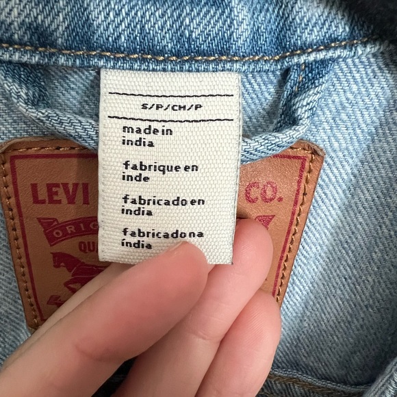 EUC Levi’s Evil Eye Printed Denim Jacket Vest, Size Small - Picture 3 of 6